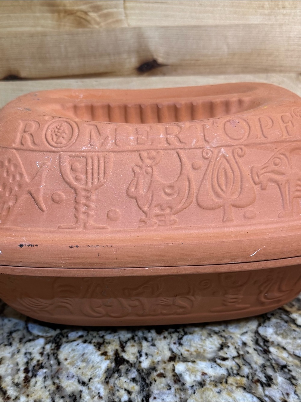Vintage Romertopf Terracotta Clay Baker Roaster Unglazed Bay Keramik #111